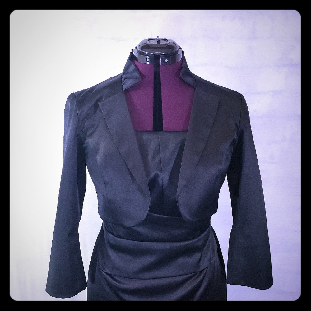 White House Black Market satin formal jacket
